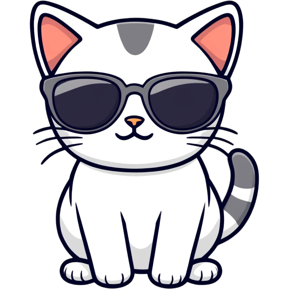 Cat with sunglasses emoji