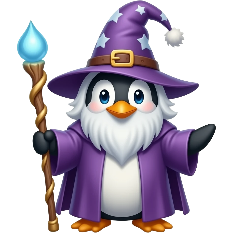 Penguin Wizard emoji