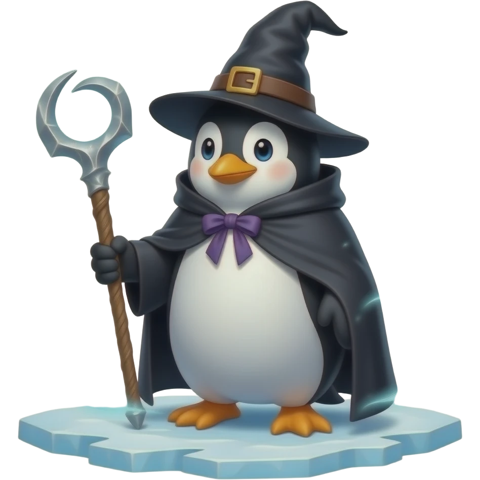 Penguin Wizard emoji