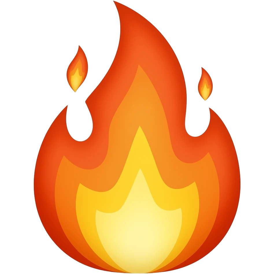 Fire with expression emoji