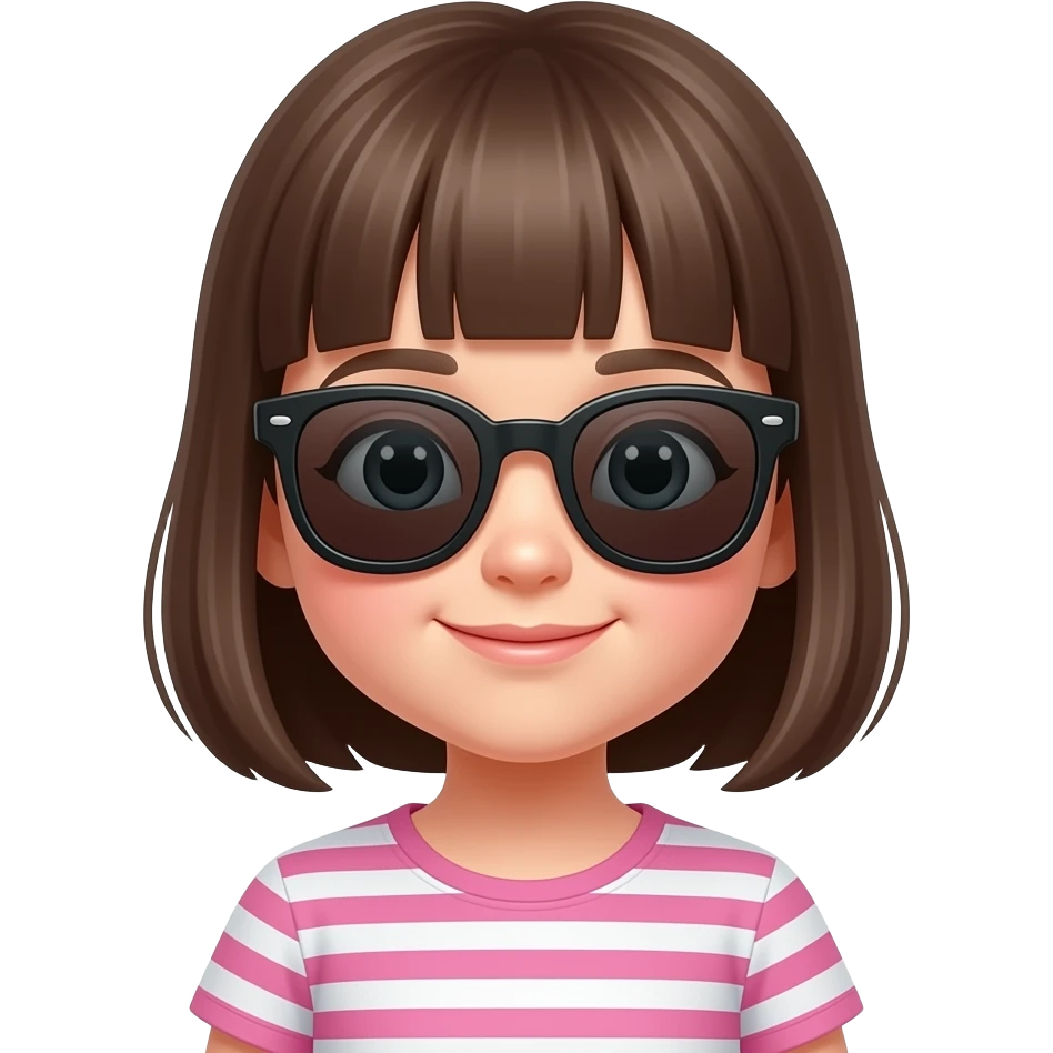 Little girl with sunglasses emoji