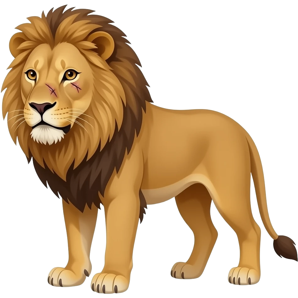 The scarface lion emoji