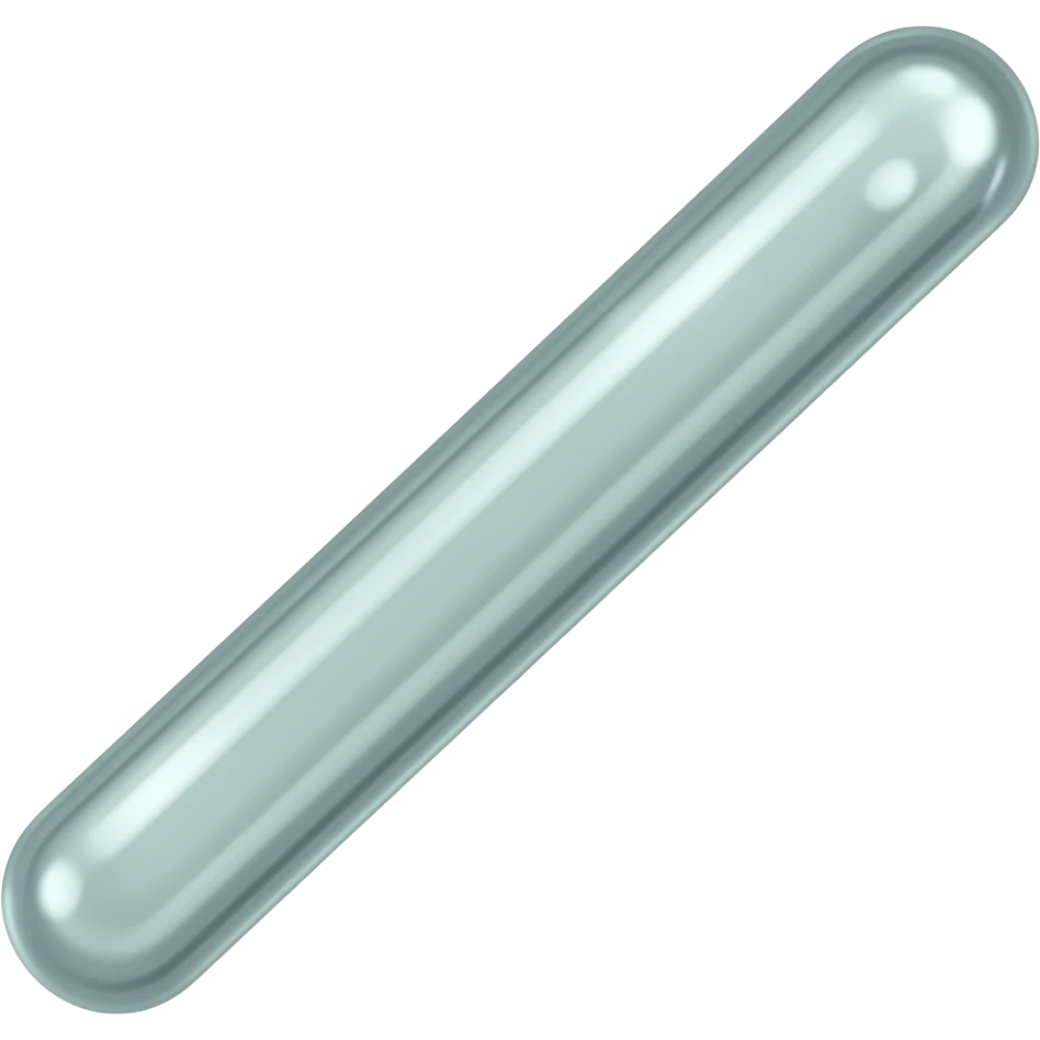 Erstelle ein Bild von einer Nahaufnahme von einem durchsichtigen geleeartigen langen dünnen emoji