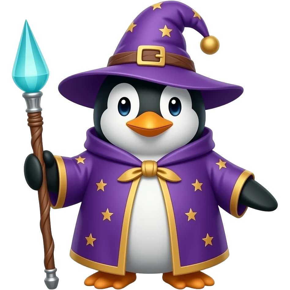 Penguin Wizard emoji