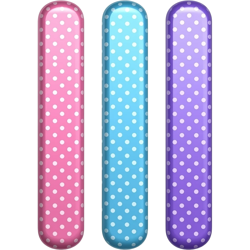 Shiny 3d pink, blue, purple colored straight vertical lines with tiny white polka dots emoji