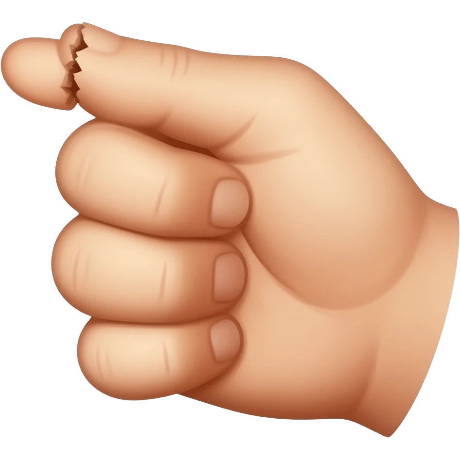 Mit dem hacken am daumen emoji
