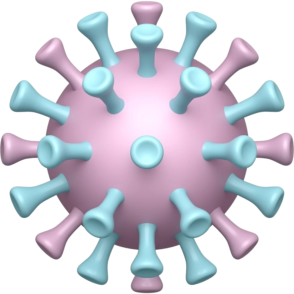 VIRUS PASTEL PINK AND BABY BLUE COLOR emoji