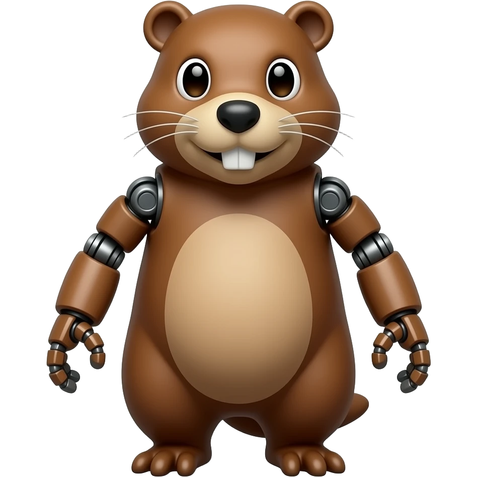 beaver robot emoji