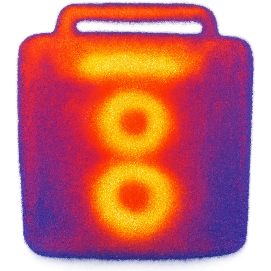 A boombox column emoji