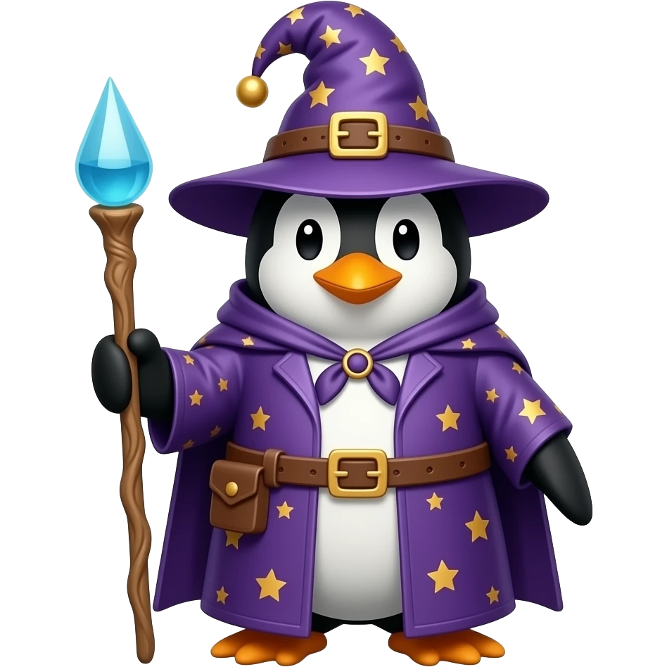 Penguin Wizard emoji