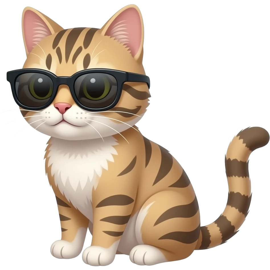 Cat wearing sunglasses emoji