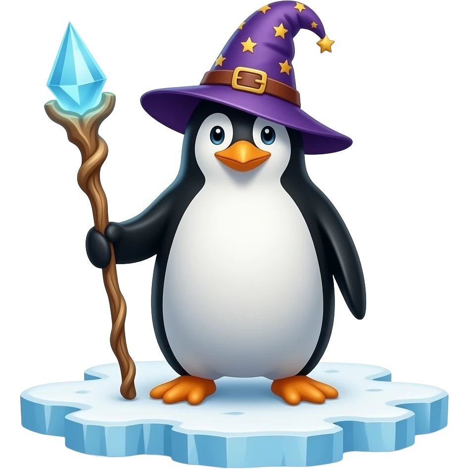 Penguin Wizard emoji