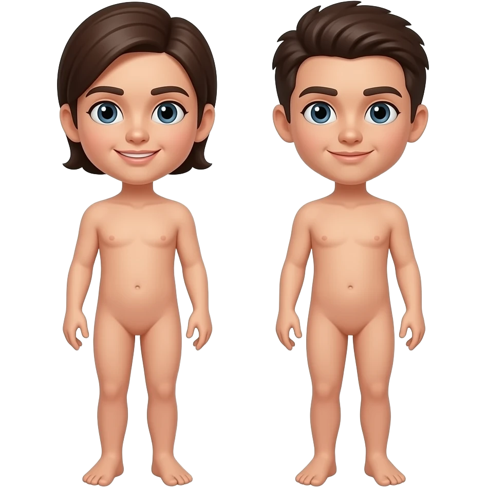 2 Brown naked full body. emoji