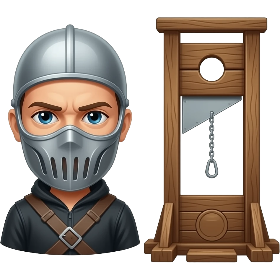 guillotine and executioner emoji