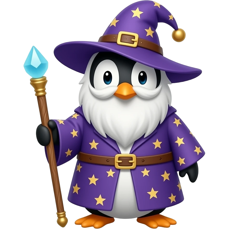 Penguin Wizard emoji