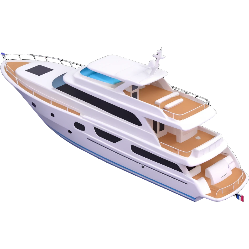 make a 70ft motor yacht facing to the right  emoji