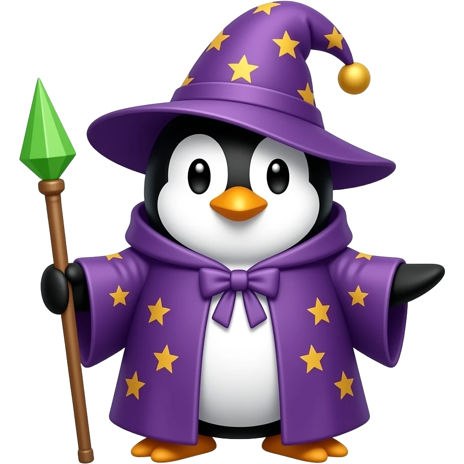 Penguin Wizard emoji