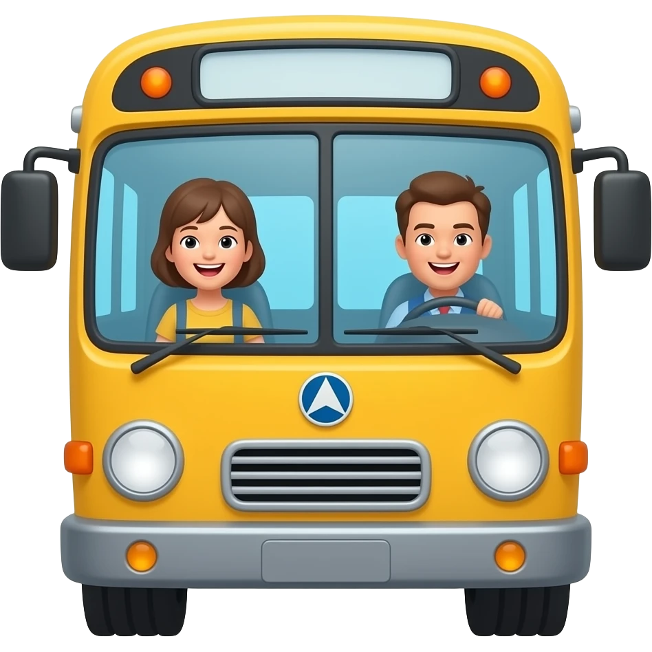 Автобус дети смеяться emoji