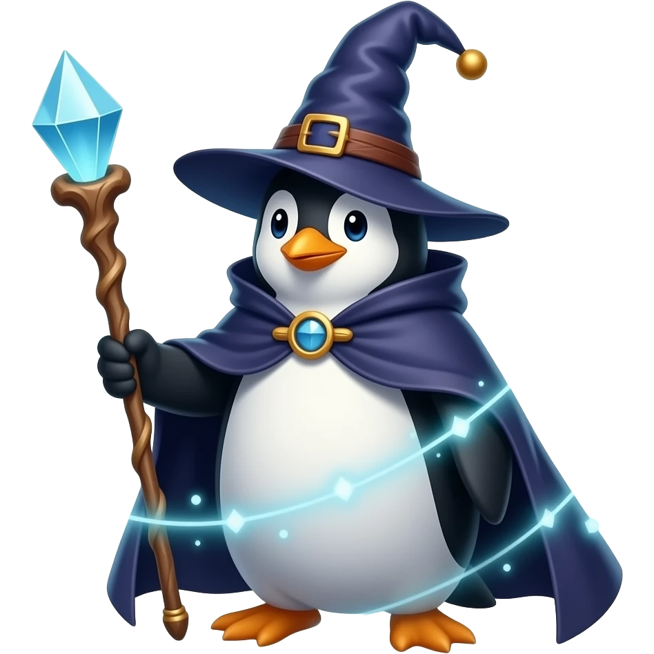 Penguin Wizard emoji