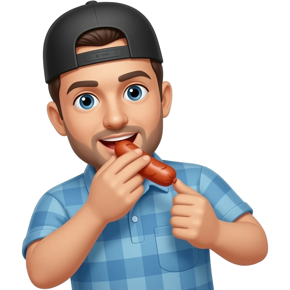 Un arbe entrain de manger du Saucisson en disant dans une bulle ce n est pas halal emoji