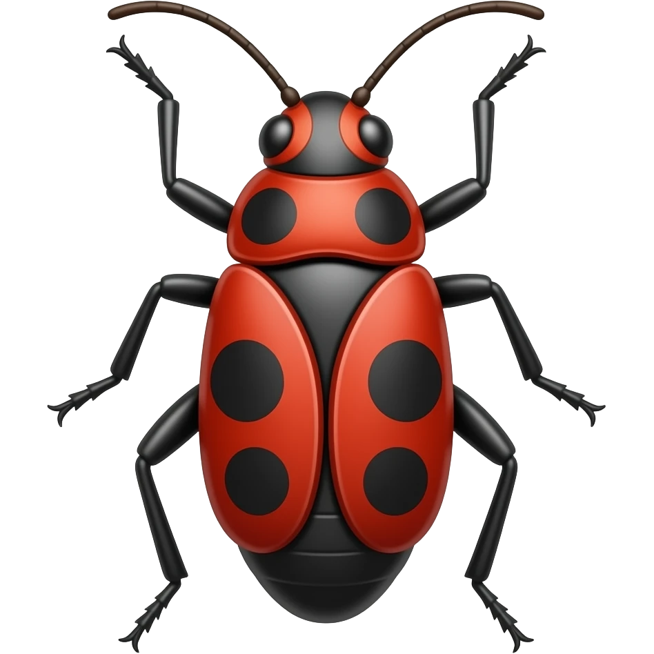 Red soldier bug emoji