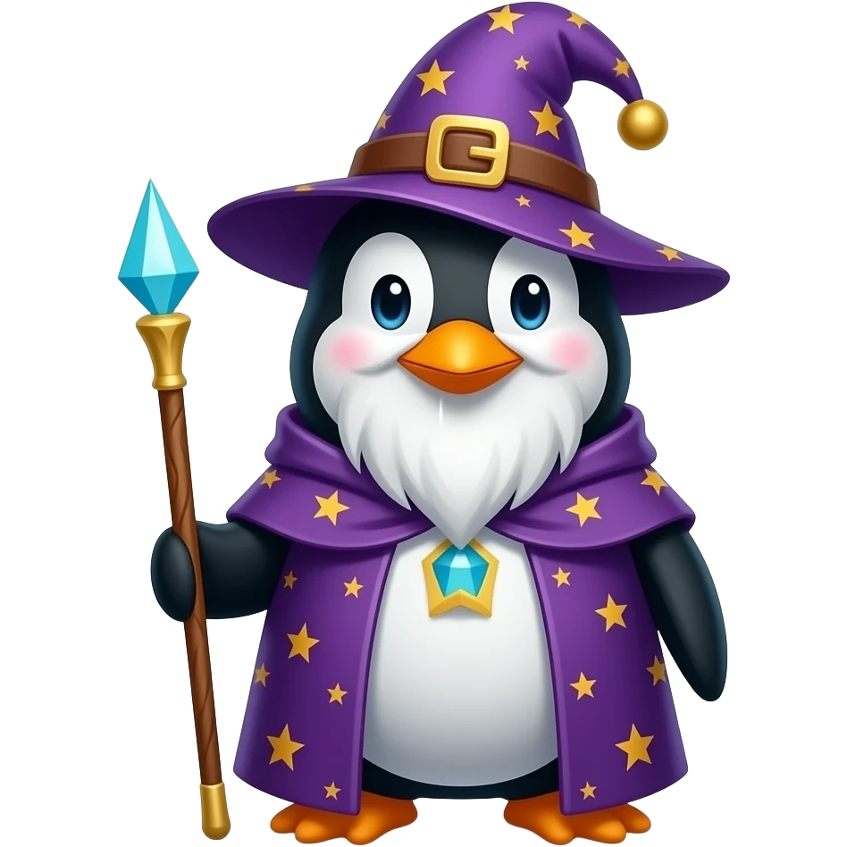 Penguin Wizard emoji