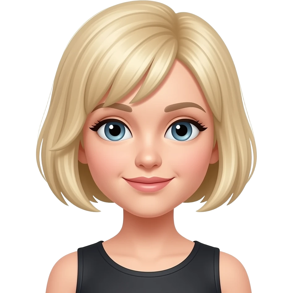 lady with very short boy cut blond hair emoji