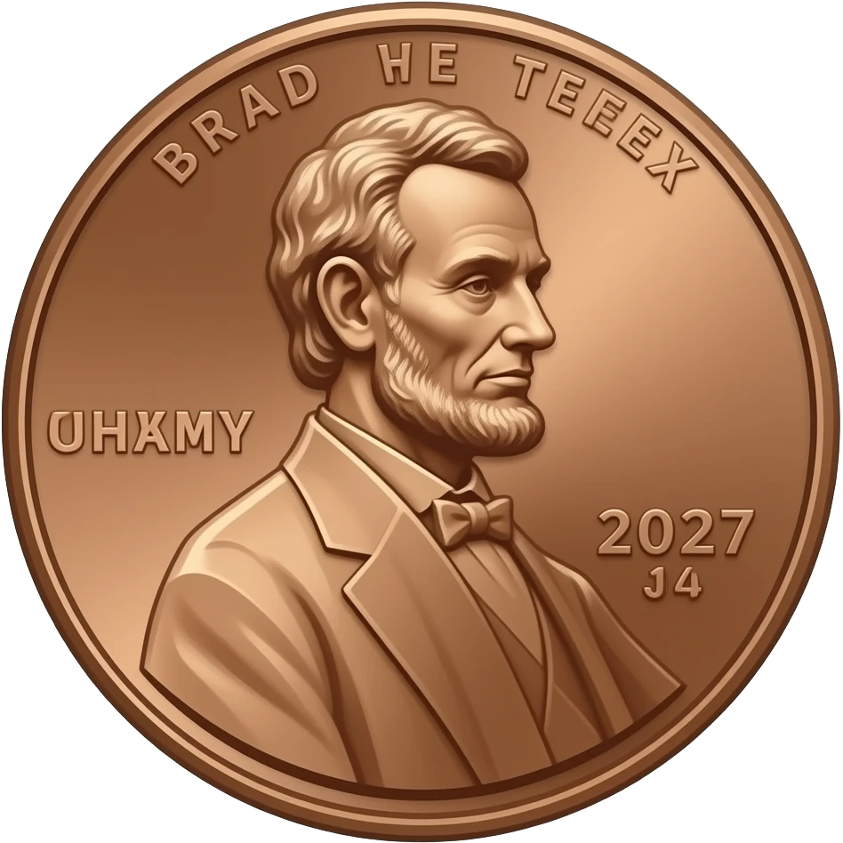bronze coin with abraham lincoln from icons emoji | AI Emoji Generator