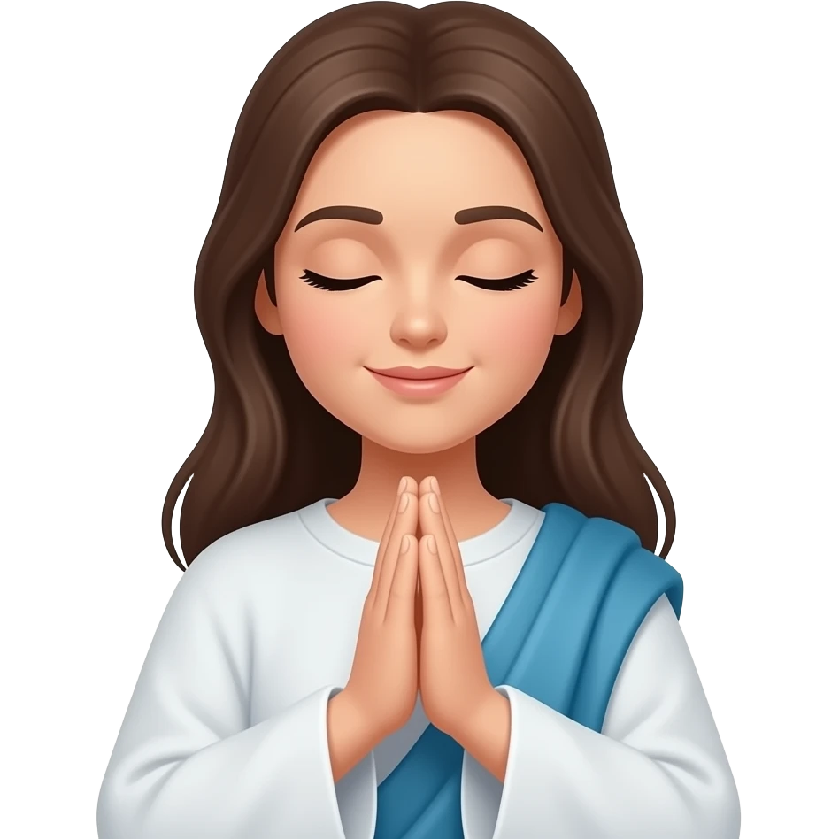 mujer  rezando emoji
