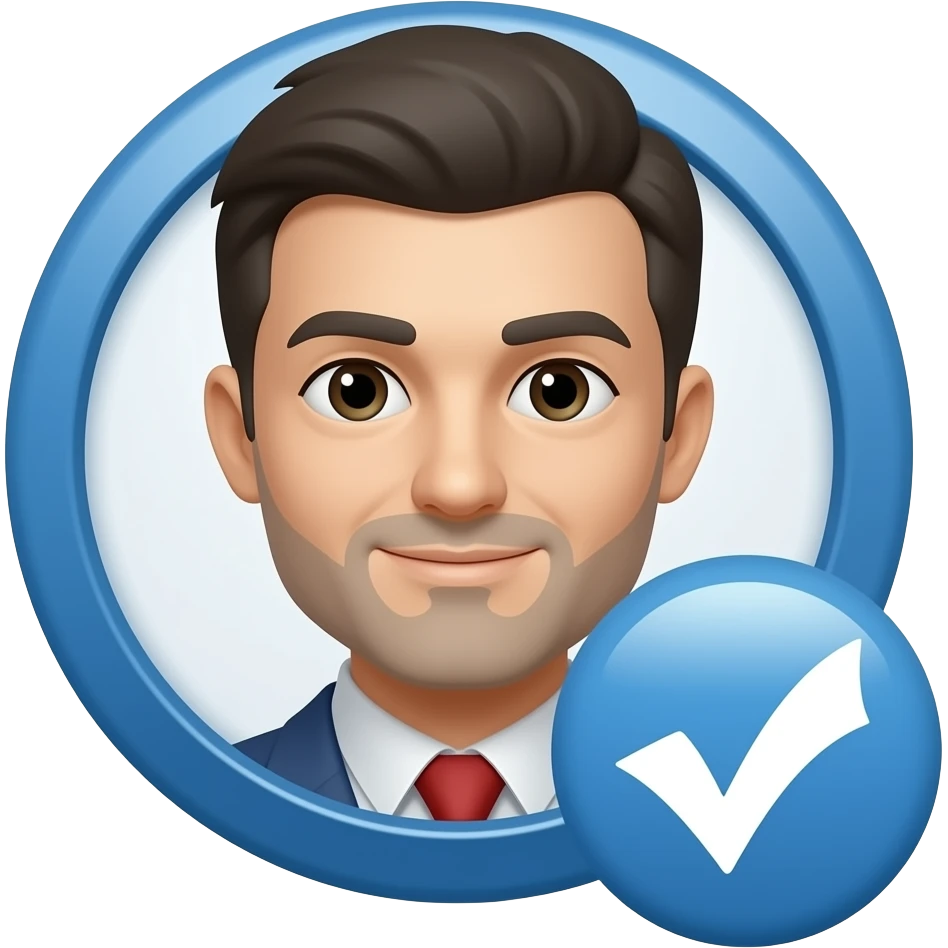 Has un emoji que tenga el verificado solo que tenga el verificado de color azul emoji