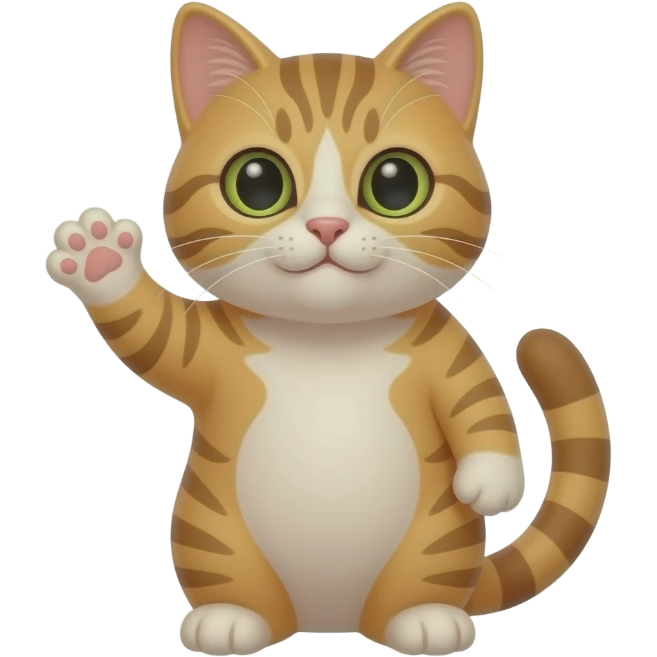 UN gato saludando emoji