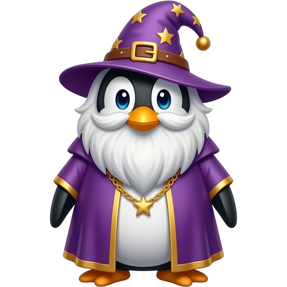 Penguin Wizard emoji