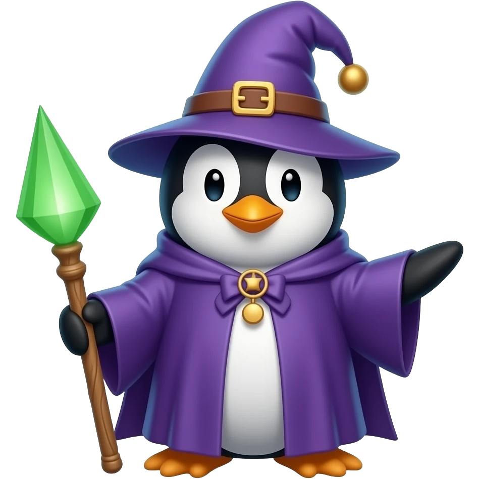 Penguin Wizard emoji