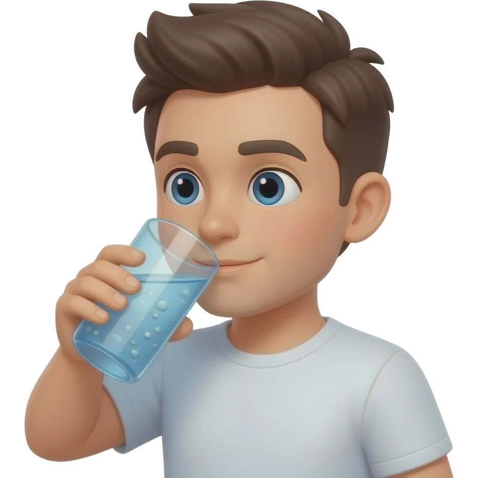 I drink water emoji