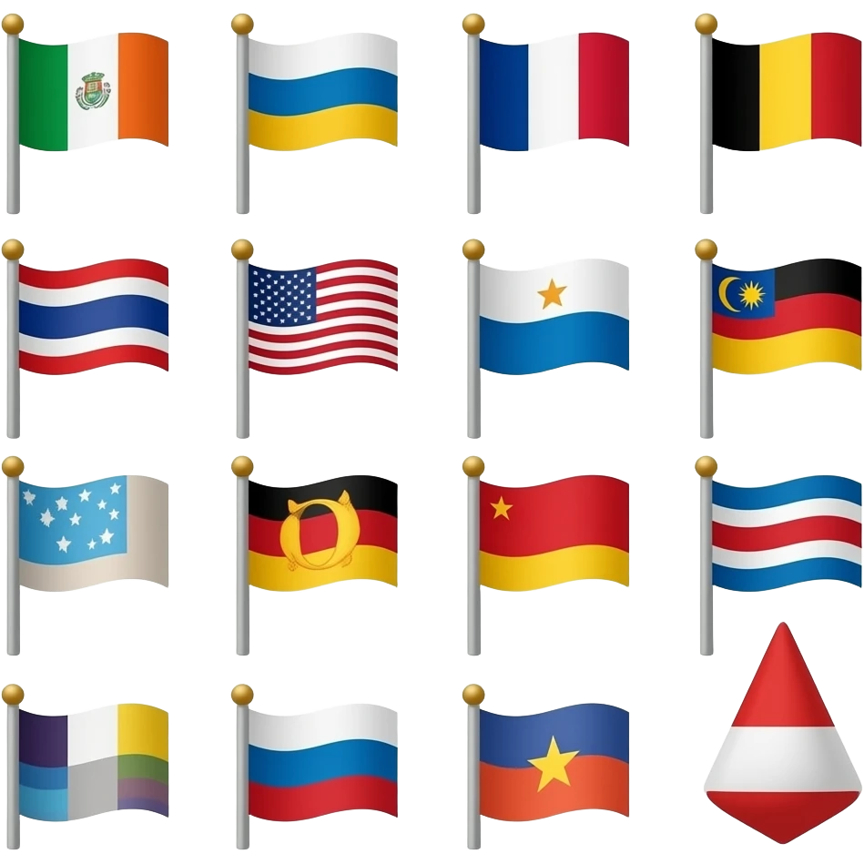 Different flag shapes emoji