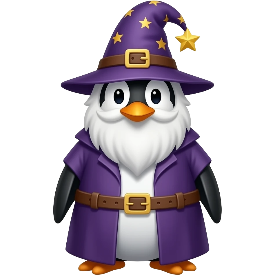 Penguin Wizard emoji