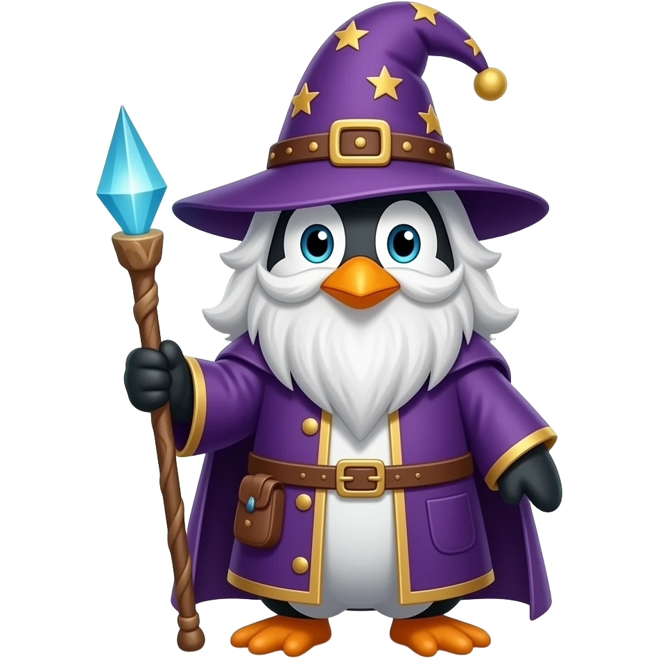 Penguin Wizard emoji
