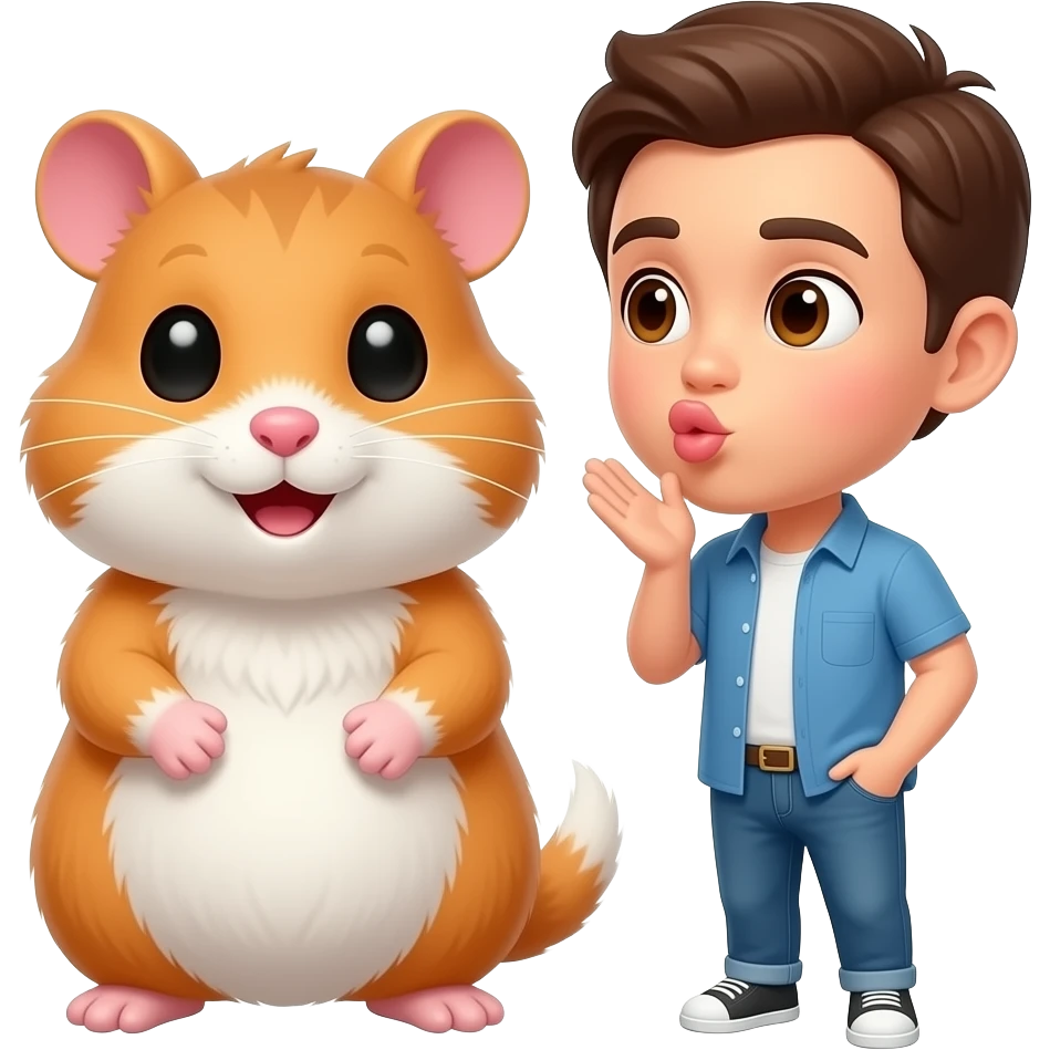 🐹+😘= emoji