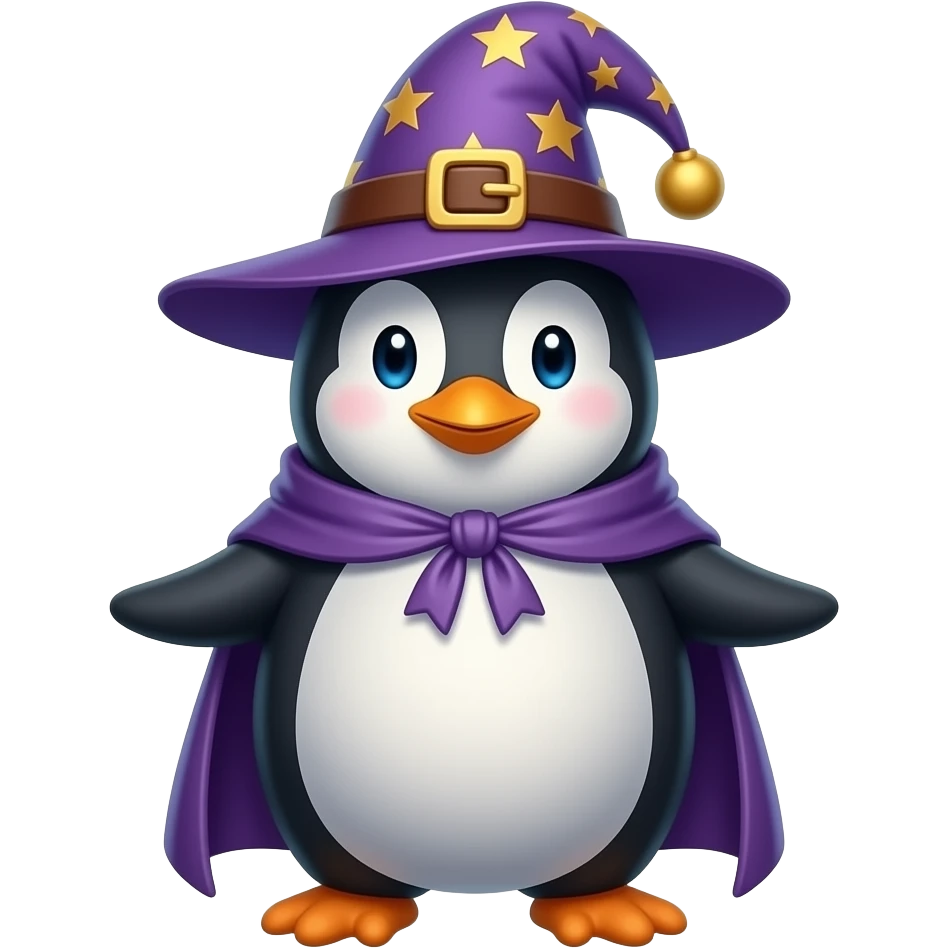 Penguin Wizard emoji