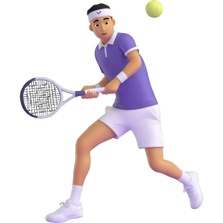 Hugo Dellien as a tennis player emoji