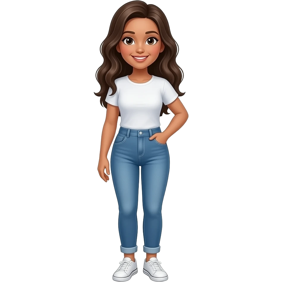 mujer  cuerpo completo feliz emoji
