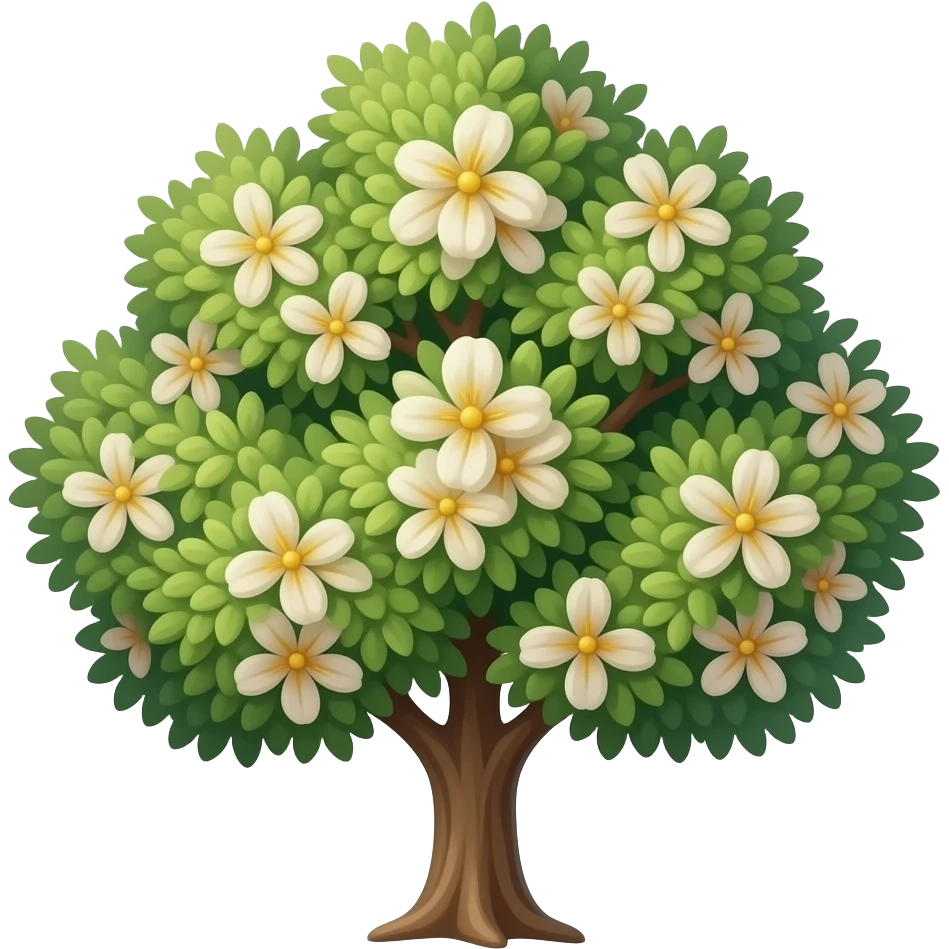 нарисуй цветок каштана emoji
