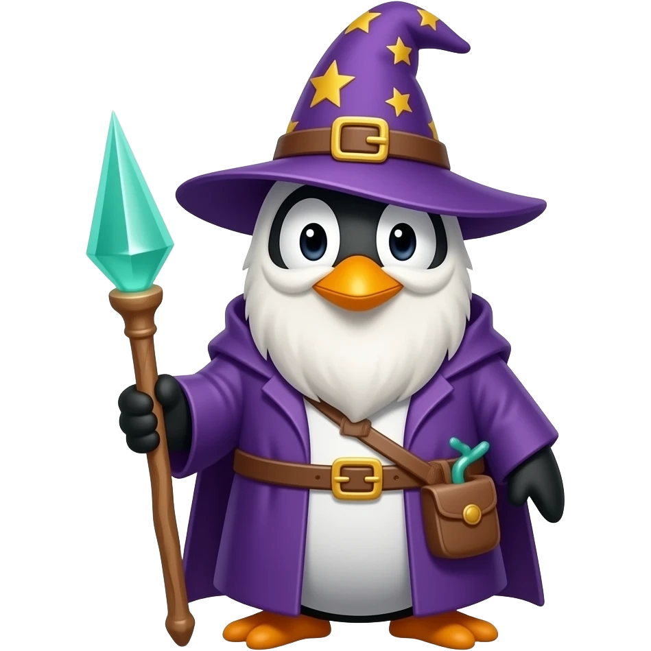 Penguin Wizard emoji