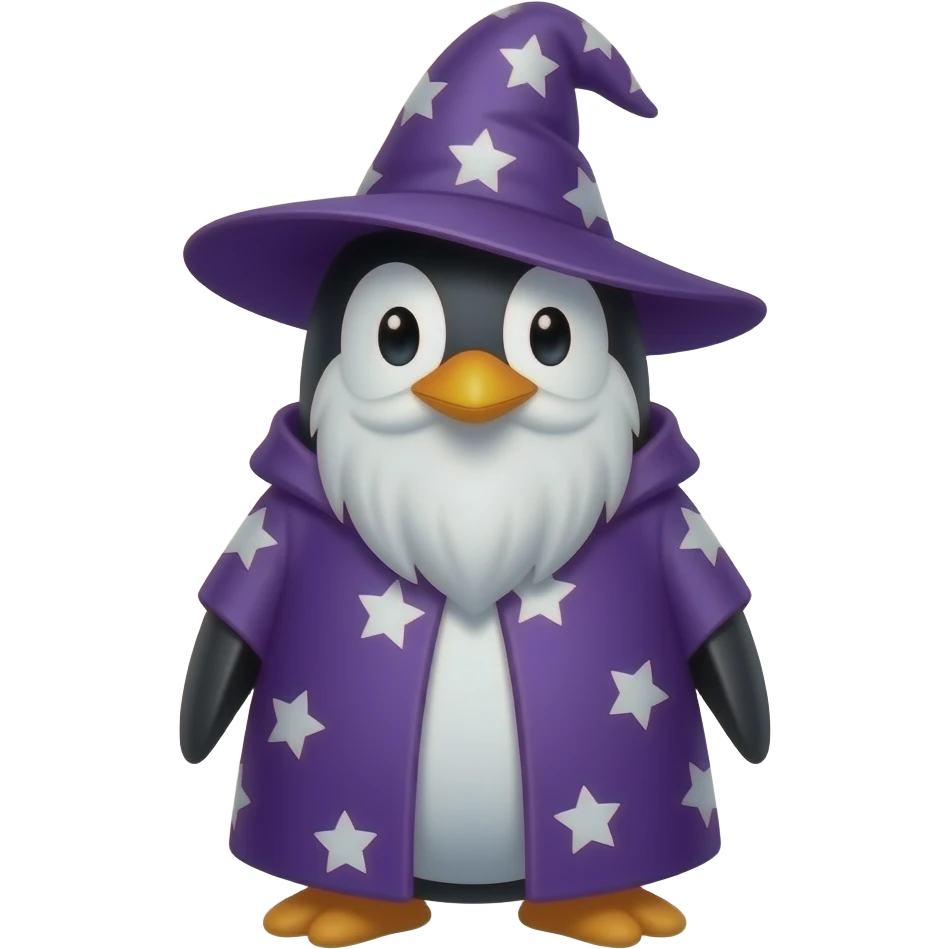 Penguin Wizard emoji