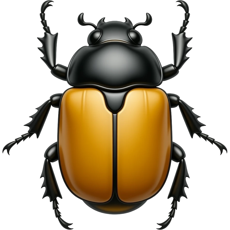 Yellow & black beetle emoji