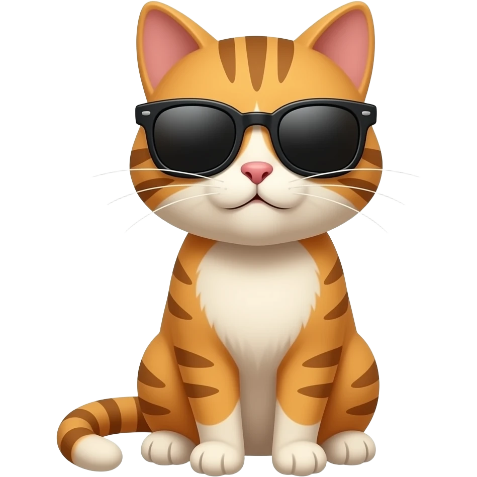 Cat wearing sunglasses emoji