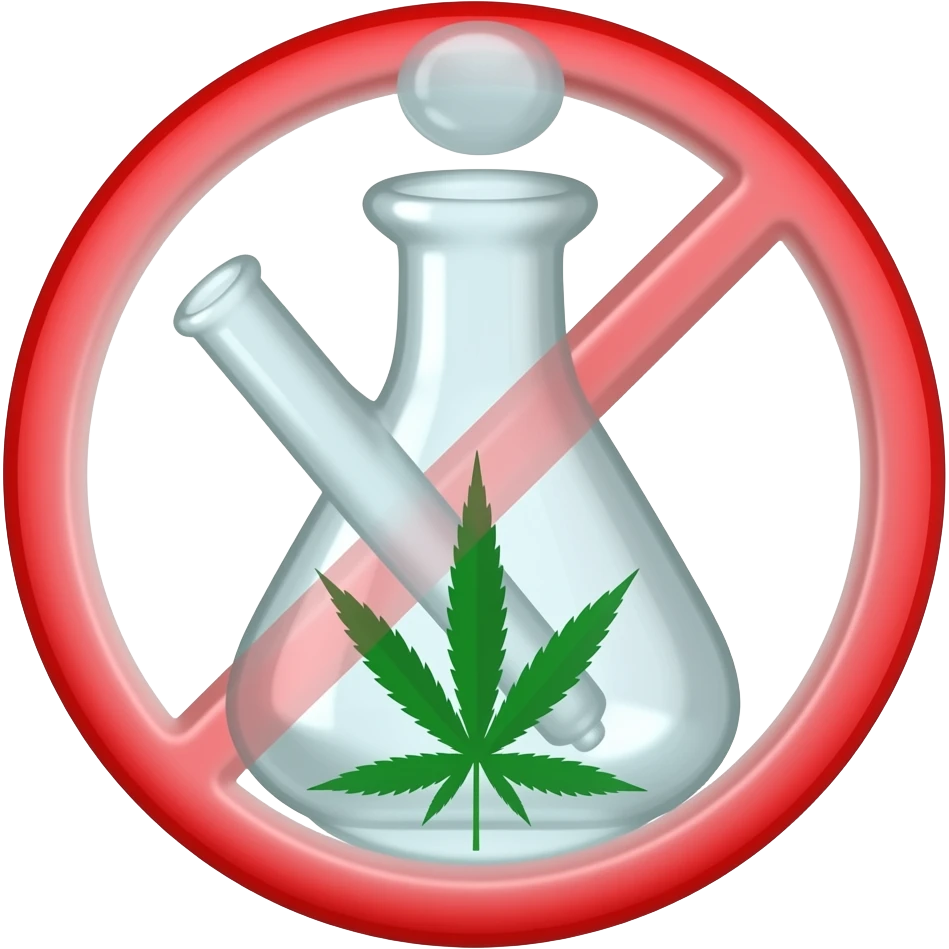 beaker bong for weed no cannabis leaf ios emoji emoji