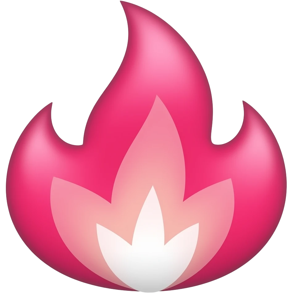 Pink fire emoji