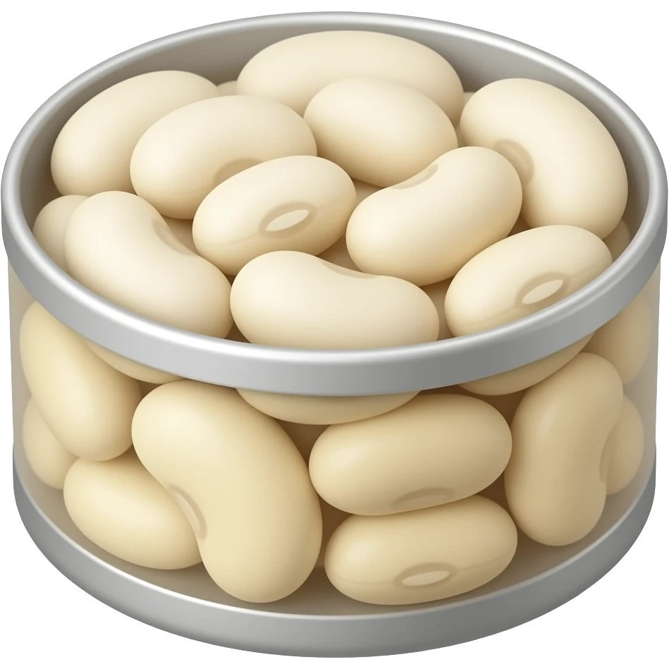 white beans can emoji