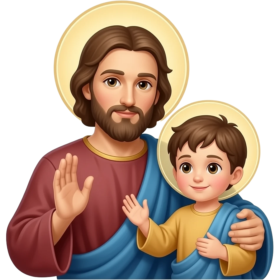 São jose e menino jesus emoji